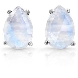 Moon Magic - Moonstone Drop Stud Earrings